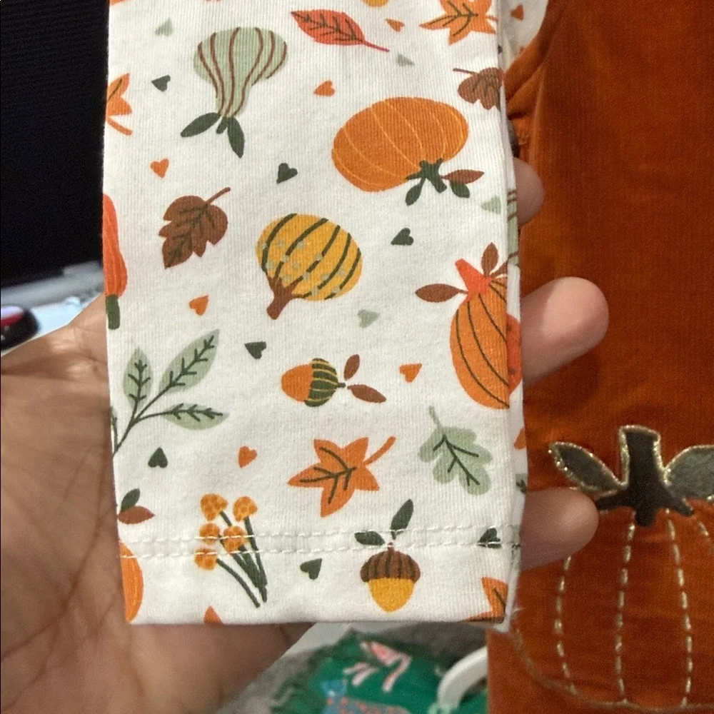 NWT Isaac Mizrahi NY 3T Girls Fall Outfit Dress Overalls Long Sleeve Hair Clips - Picture 4 of 5